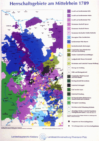  Political map of the Rhineland before 1789